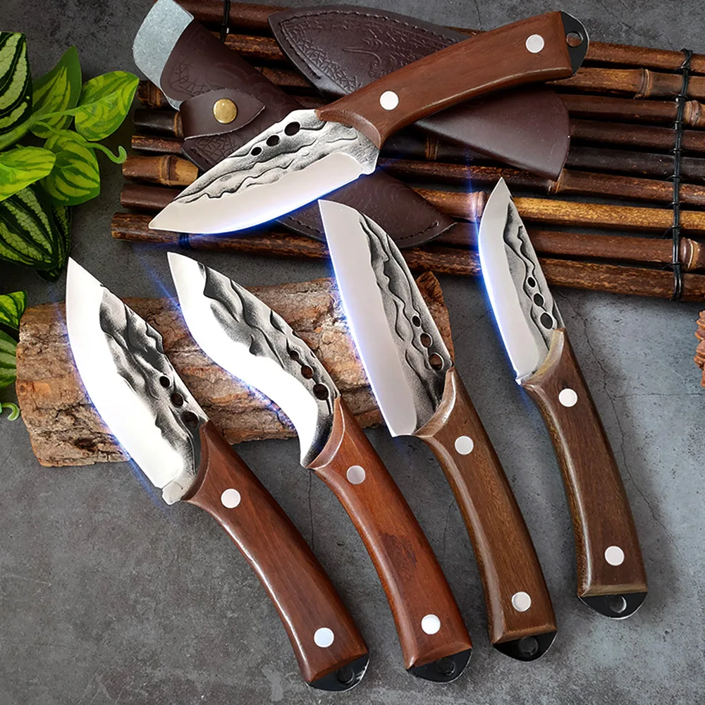 Camping Hunting Survival Knife Vegetable Fruit Meat Boning Knife Wood Handle Forged Butcher Knife Outdoor Slicing Utility Knife
Camping Hunting Survival Knife Vegetable Fruit Meat Boning Knife Wood Handle Forged Butcher Knife Outdoor Slicing Utility Knife