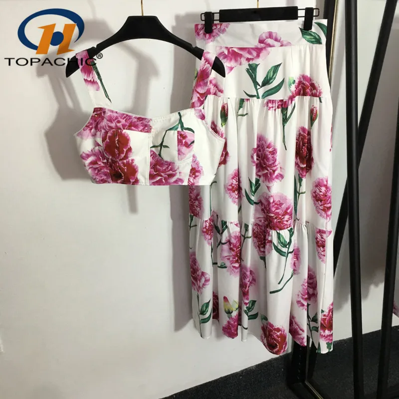 4.13 High Quality Fashion Holiday Set Flower Print Back Zipper Spaghetti Strap Tank Top + High Waist A-Line Skirt Women 
4.13 High Quality Fashion Holiday Set Flower Print Back Zipper Spaghetti Strap Tank Top + High Waist A-Line Skirt Women