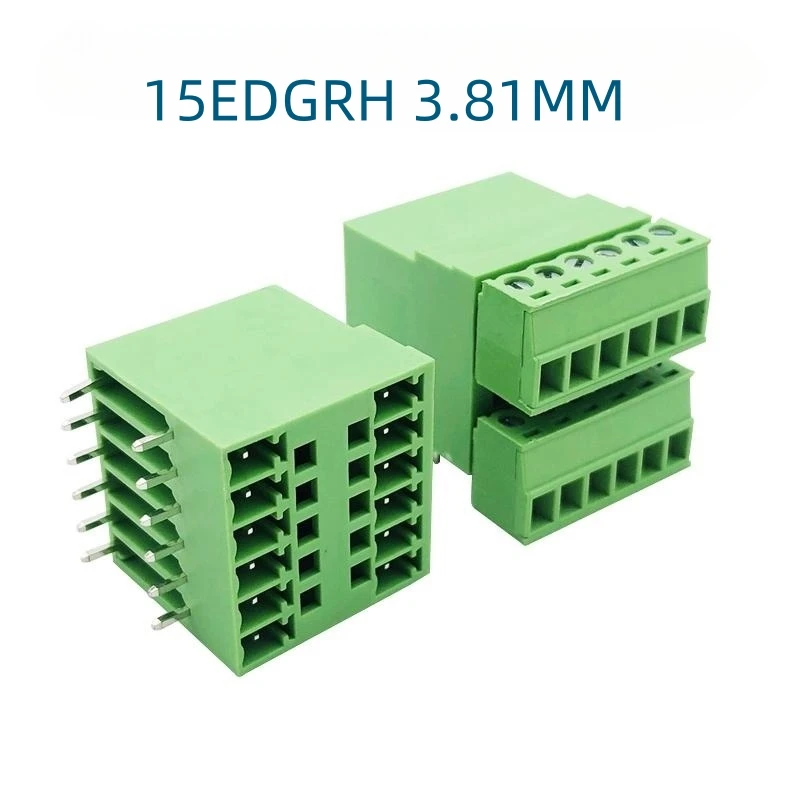 10sets/lot 15EDGRH 3.81MM plug-in double-layer wiring terminal PCB double row bent pin base with plug connector 
10sets/lot 15EDGRH 3.81MM plug-in double-layer wiring terminal PCB double row bent pin base with plug connector