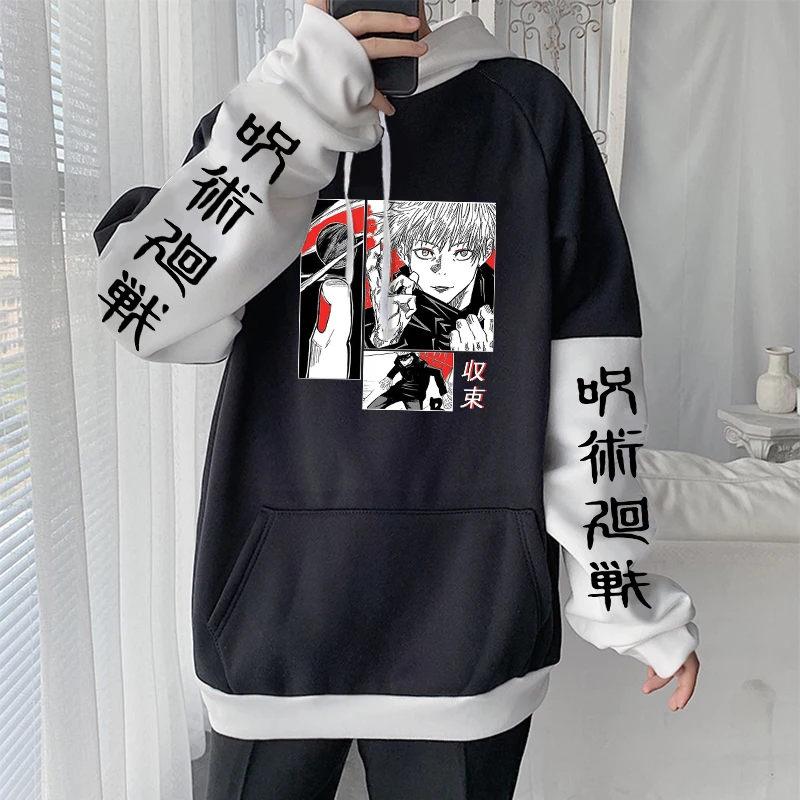 Cool Men Gojo Satoru Jujutsu Kaisen Japan Anime Long Sleeve Hoodies Fashion Cartoon Winter Women Men Fake Two Pieces Sweatshirts
Cool Men Gojo Satoru Jujutsu Kaisen Japan Anime Long Sleeve Hoodies Fashion Cartoon Winter Women Men Fake Two Pieces Sweatshirts