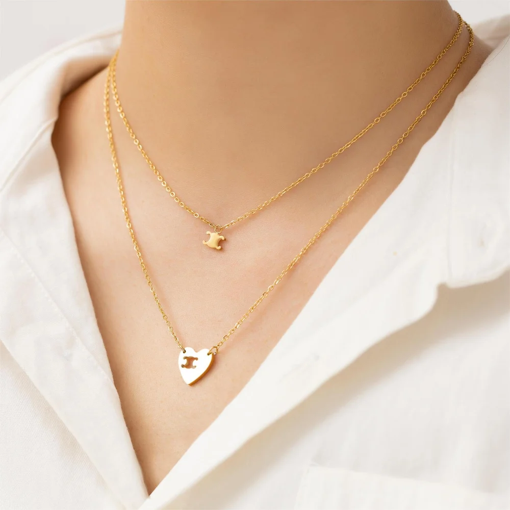 Xiaohongshu Same Titanium Steel Double Layer Necklace Personalized Women's Light Luxury 18k Colorless Short Collar Chain
Xiaohongshu Same Titanium Steel Double Layer Necklace Personalized Women's Light Luxury 18k Colorless Short Collar Chain