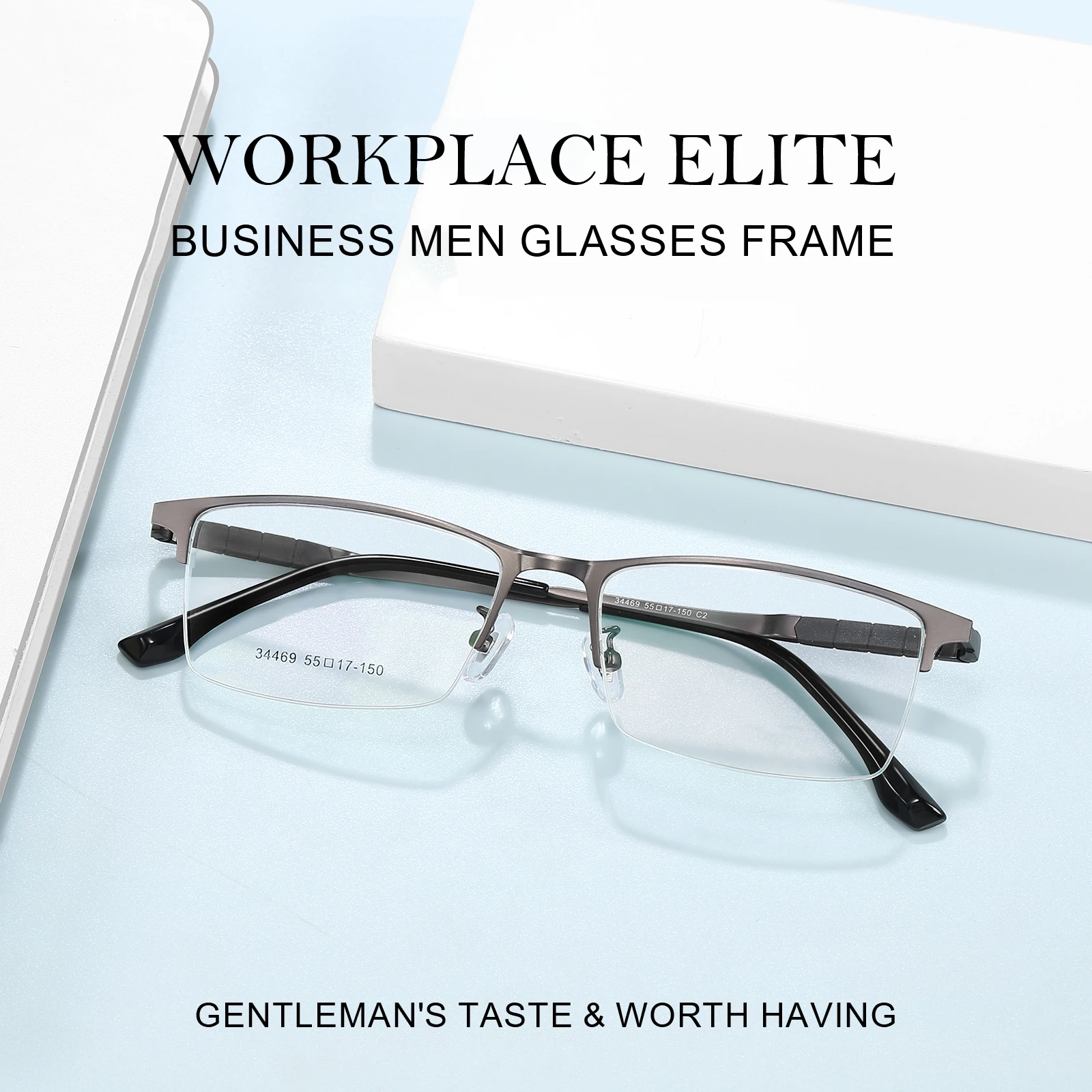 34469 Professional elite business men's glasses frame, classic half frame vacuum plating
34469 Professional elite business men's glasses frame, classic half frame vacuum plating