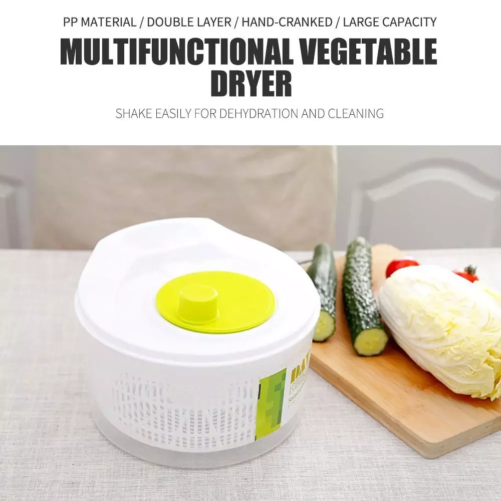 

Vegetable Dryer Drain Basket Vegetable Washing Basket Storage Box Kitchen Tool Round Green White Nontoxic Multi-Function