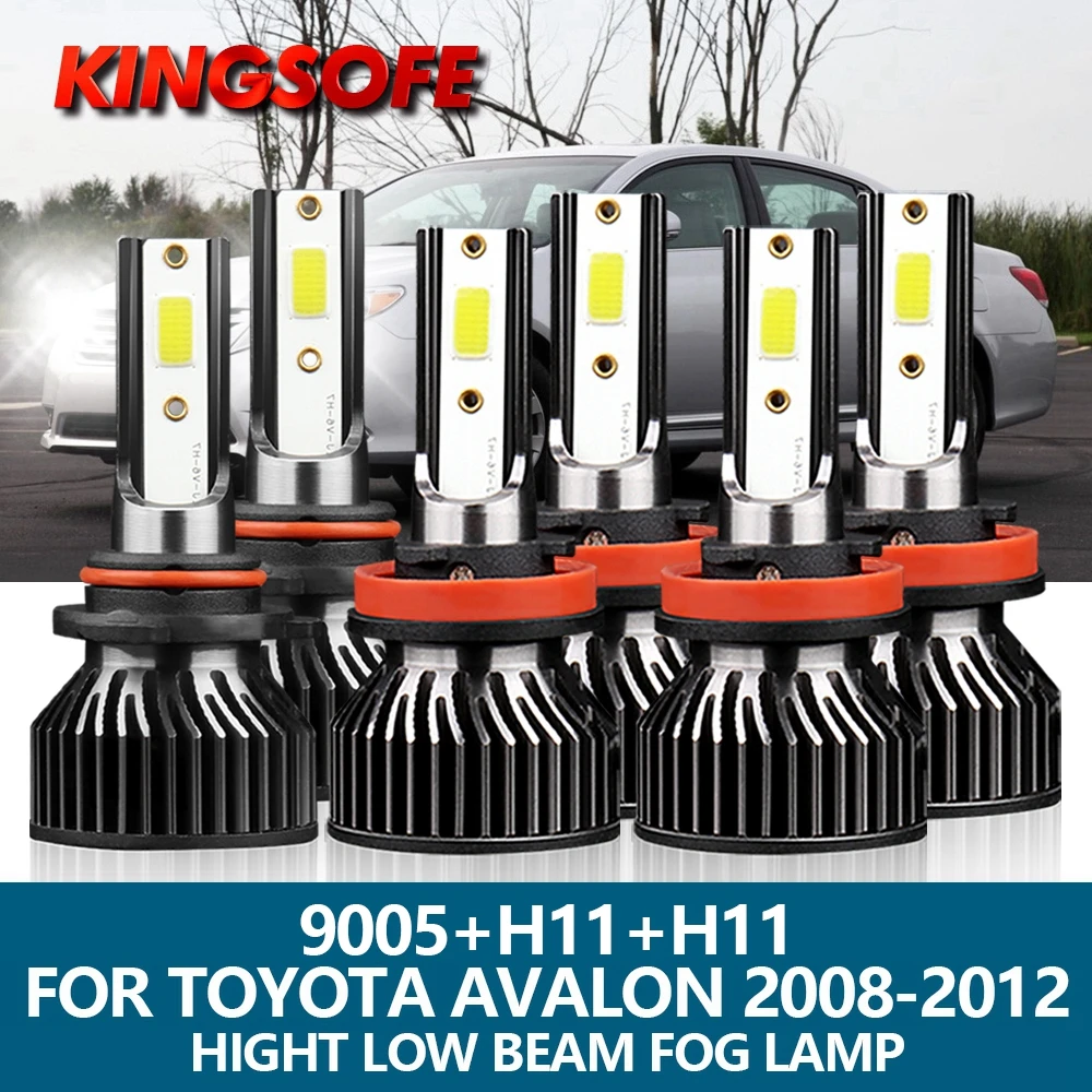 6Pcs Car LED Headlight 9005 HB3 H11 12000LM 72W High Low Beam Bulbs Fog Light Kit For Toyota Avalon 2008 2009 2010 2011 2012
6Pcs Car LED Headlight 9005 HB3 H11 12000LM 72W High Low Beam Bulbs Fog Light Kit For Toyota Avalon 2008 2009 2010 2011 2012