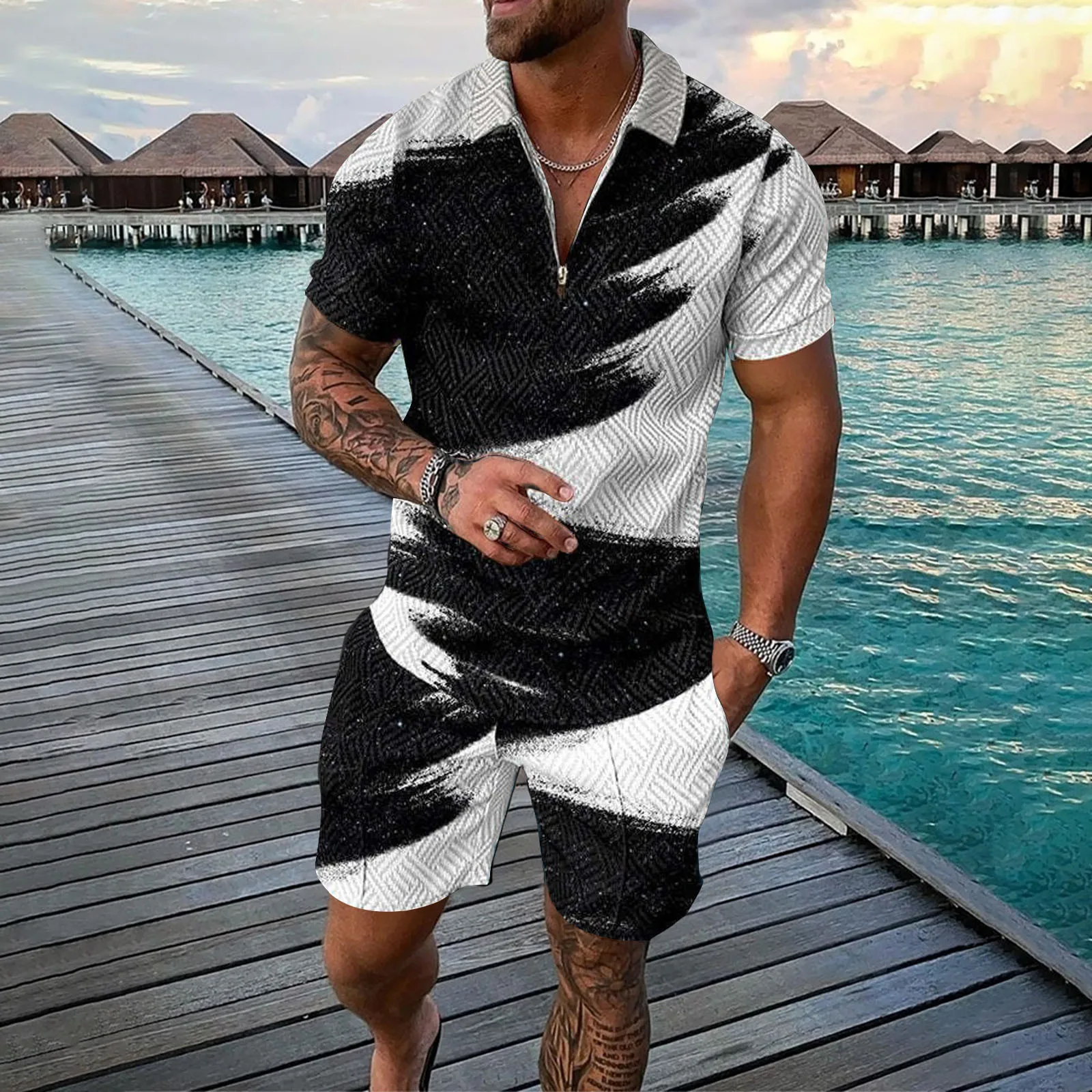 Aloha Man'S Suit Short Sleeve Suit Beach Tropical Hawaiian Body Sports Polos Shorts Suit Exercise Prom Suits For Men Slim Tees
Aloha Man'S Suit Short Sleeve Suit Beach Tropical Hawaiian Body Sports Polos Shorts Suit Exercise Prom Suits For Men Slim Tees