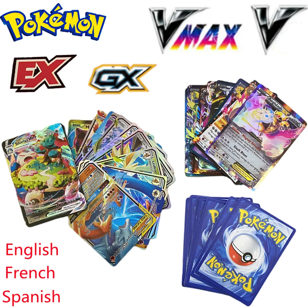 Pokemon Random 20 Pcs Cards Pikachu GX EX Game Battle Cards Fire-breathing Dragon V VMAX Collectible Toy Cards Can Hold 60 Cards
Pokemon Random 20 Pcs Cards Pikachu GX EX Game Battle Cards Fire-breathing Dragon V VMAX Collectible Toy Cards Can Hold 60 Cards