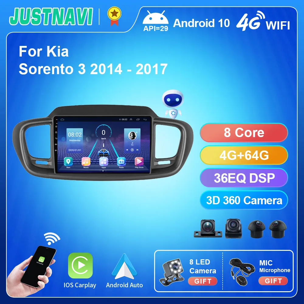 Автомагнитола JUSTNAVI DSP Android 10,0 для Kia Sorento 3 2014 - 2017 4 Гб 64 Гб стерео Мультимедийный видеоплеер GPS навигация 2 DIN DVD
Автомагнитола JUSTNAVI DSP Android 10,0 для Kia Sorento 3 2014 - 2017 4 Гб 64 Гб стерео Мультимедийный видеоплеер GPS навигация 2 DIN DVD