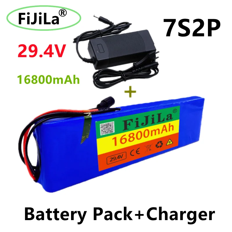 24V 16.8Ah 7S2P 18650 Li-ion Rechargeable Battery Pack 29.4v 16800mAh Electric Bicycle Moped Balancing Scooter+2A Charger
24V 16.8Ah 7S2P 18650 Li-ion Rechargeable Battery Pack 29.4v 16800mAh Electric Bicycle Moped Balancing Scooter+2A Charger
