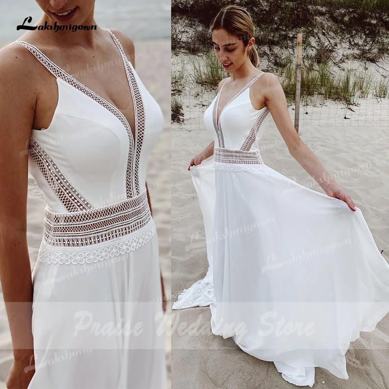 2022 Bohemian Wedding Dress Boho Lace Chiffon Backless Spaghetti Straps Deep V Neck Bridal Gowns Custom Made Womens Formal 2022
2022 Bohemian Wedding Dress Boho Lace Chiffon Backless Spaghetti Straps Deep V Neck Bridal Gowns Custom Made Womens Formal 2022