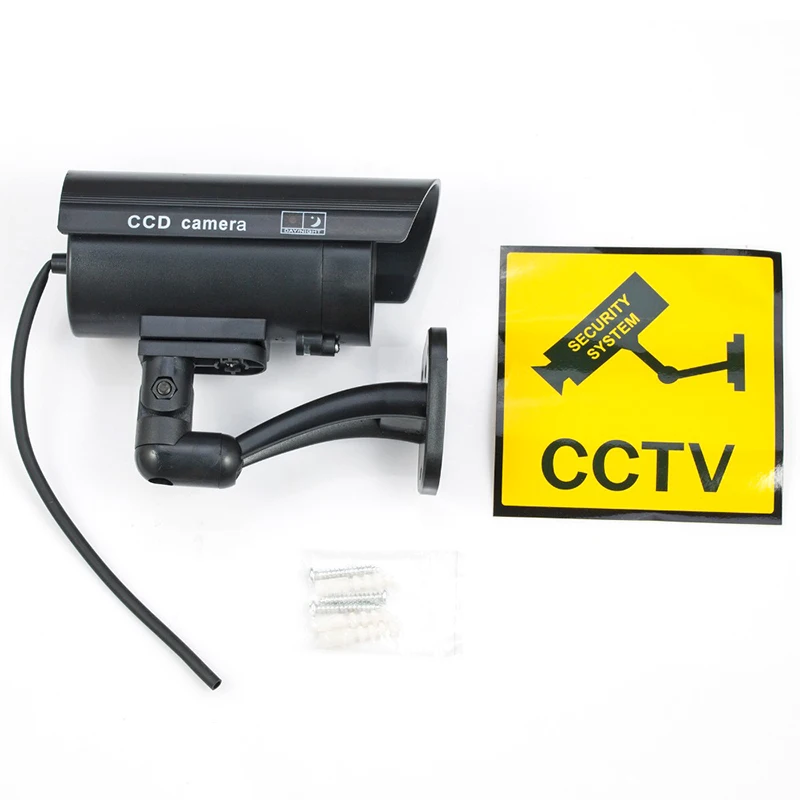 

Waterproof Dummy CCTV Camera With Flashing LED Light For Outdoor Or Indoor Realistic Looking Fake Camera For Security