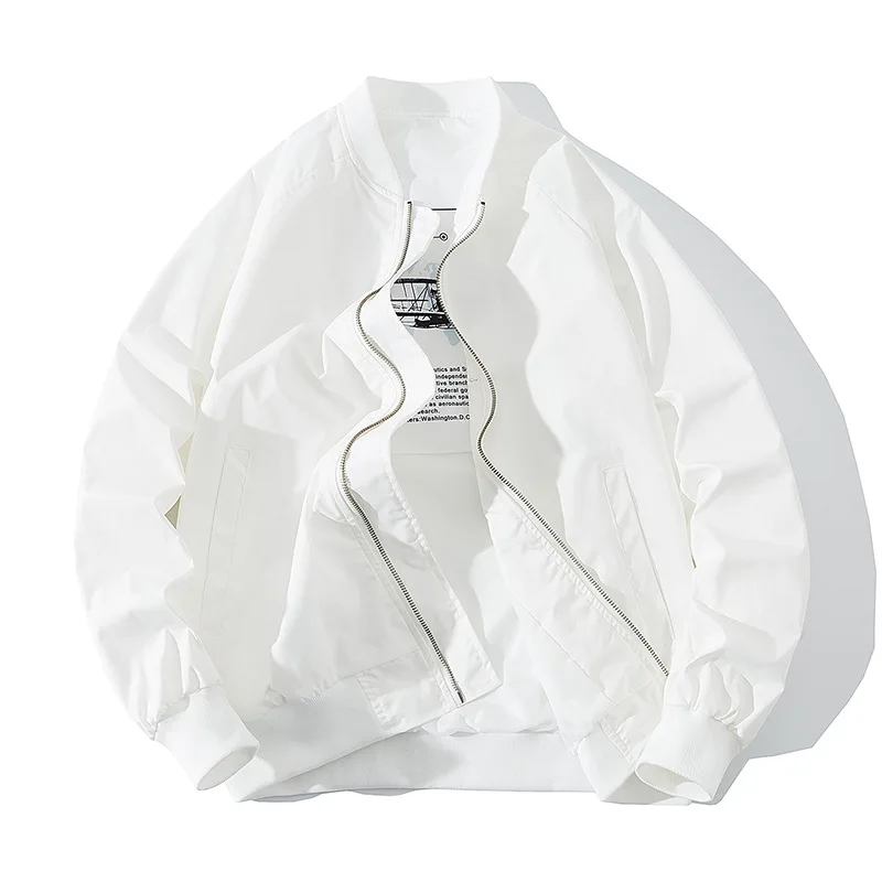 Solid Baseball Jacket Men Women Casual Varsity Jacket Spring Autumn College Coat Streetwear Youth Couple Designer White Black
Solid Baseball Jacket Men Women Casual Varsity Jacket Spring Autumn College Coat Streetwear Youth Couple Designer White Black