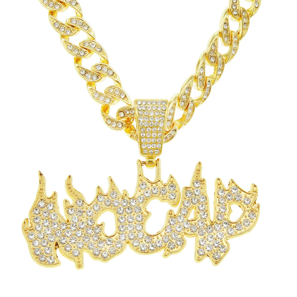 European And American Fashion Brand Heat Full Of Diamond Letter Trend Exaggerated Men's Hip-hop Necklace Personality Rap
European And American Fashion Brand Heat Full Of Diamond Letter Trend Exaggerated Men's Hip-hop Necklace Personality Rap