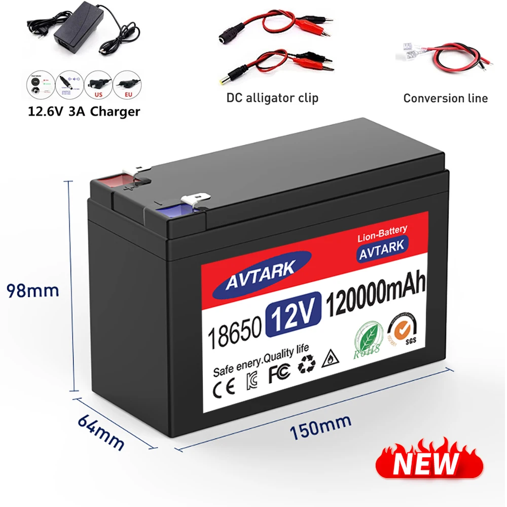 12V Battery 18650 Battery Pack 18650 lithium battery recharable battery Solar storage Battery Electric lighting Outdoor battery
12V Battery 18650 Battery Pack 18650 lithium battery recharable battery Solar storage Battery Electric lighting Outdoor battery