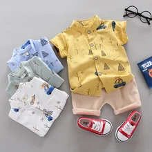 Fashion Baby Boys Suit Summer Casual Clothes Set Top Shorts 2PCS Baby Clothing Set For Boys Infant Suits Kids Clothes