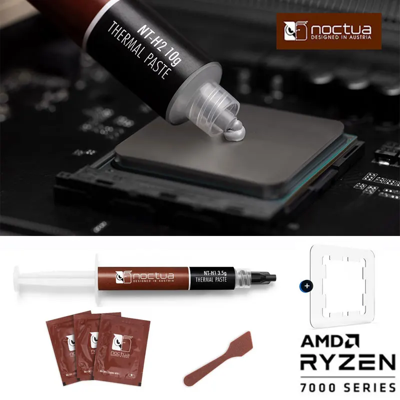 Noctua NT-H1 NT-H2 3.5g 10g AM5 SW Edition Thermal Conductive grease paste For Notebook Graphics CPU Cooler GPU Chassis Cooling
Noctua NT-H1 NT-H2 3.5g 10g AM5 SW Edition Thermal Conductive grease paste For Notebook Graphics CPU Cooler GPU Chassis Cooling