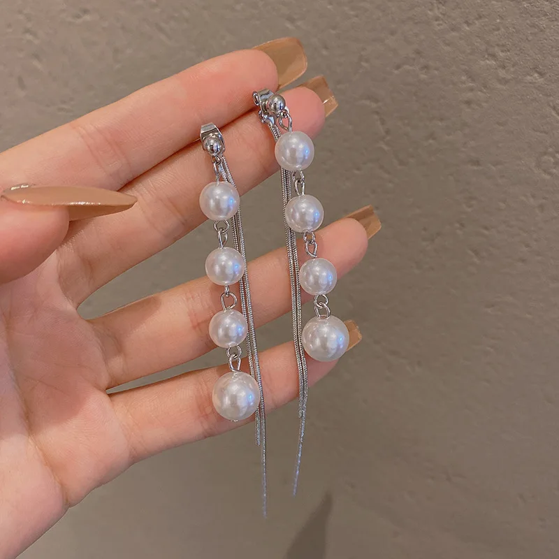 2022 Fashion Ins Silver/Gold Simple S925 Silver Needle Tassel Pearl Long Earrings for Women's Jewelry Wedding Party Gifts
2022 Fashion Ins Silver/Gold Simple S925 Silver Needle Tassel Pearl Long Earrings for Women's Jewelry Wedding Party Gifts