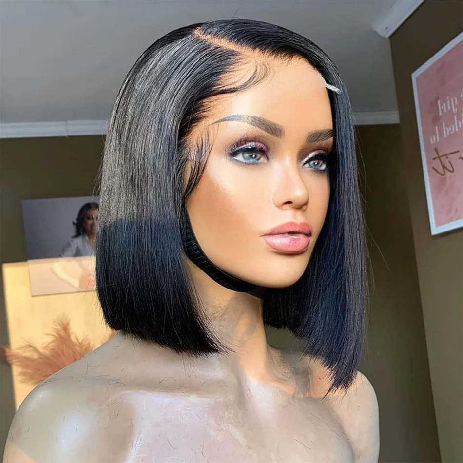 Glueless Preplucked Human Wigs Ready To Go Straight Bob Hair Wig Human Hair 5x5 Transparent Lace Closure Glueless Wig Remy
Glueless Preplucked Human Wigs Ready To Go Straight Bob Hair Wig Human Hair 5x5 Transparent Lace Closure Glueless Wig Remy