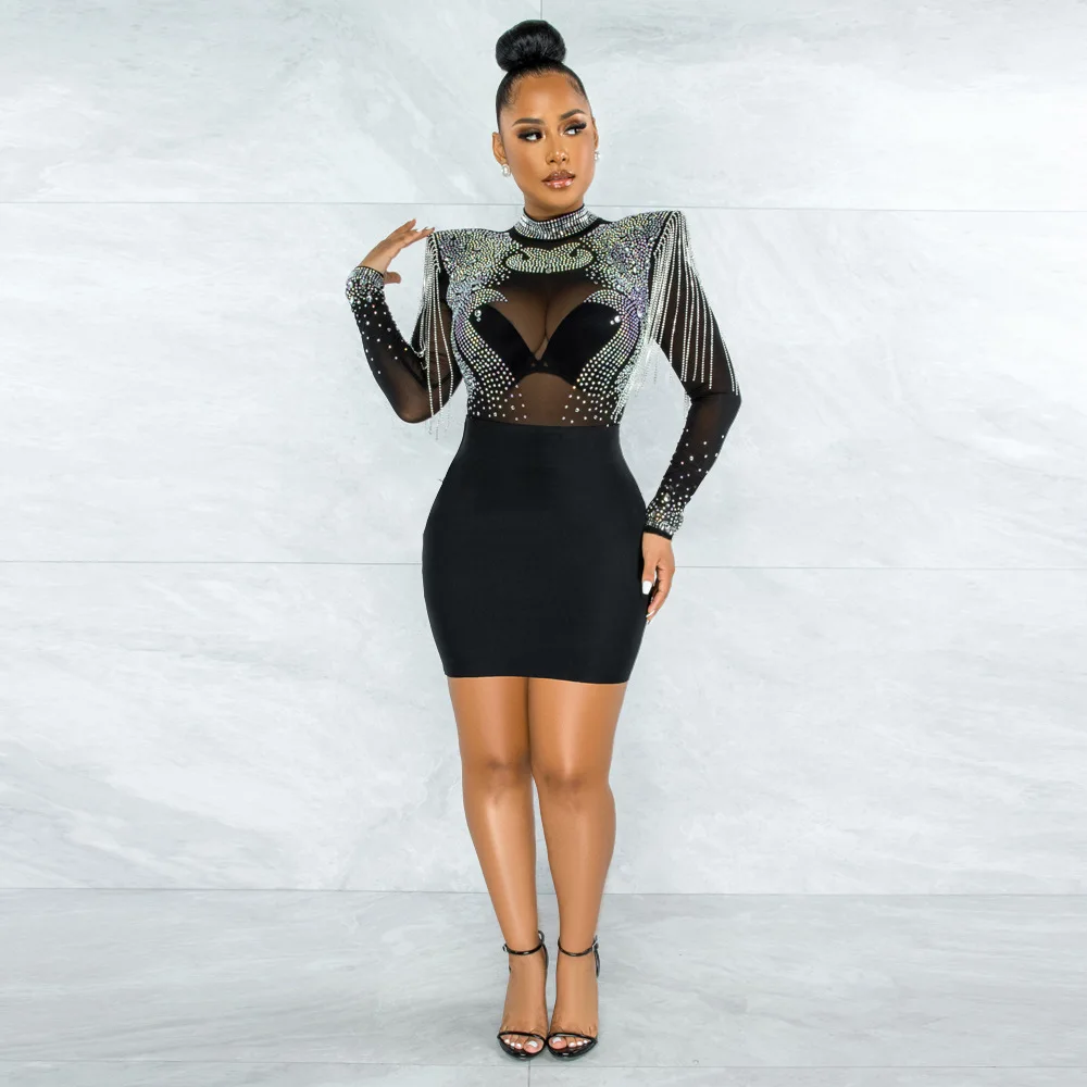 African Diamonds Fashion Party Dresses For Women Stand Collar Long Sleeve Bodycon Dress Prom Gowns Noble 2022 High Quality
African Diamonds Fashion Party Dresses For Women Stand Collar Long Sleeve Bodycon Dress Prom Gowns Noble 2022 High Quality