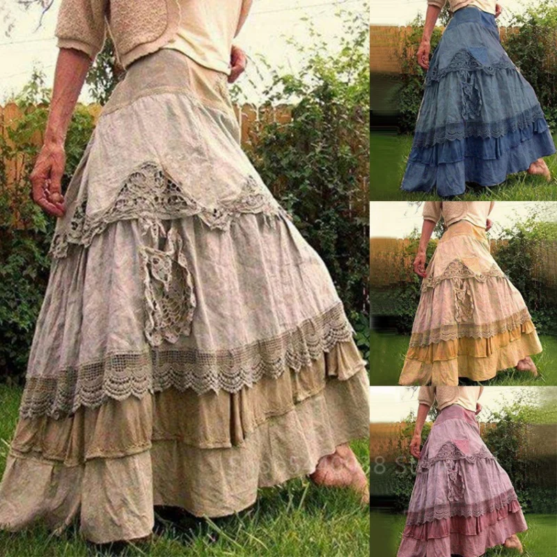 Renaissance Medieval Costume Women Princess Cosplay Halloween Dress Vintage Lace Big Swing Skirts Elegant Hight Waist Middle Age
Renaissance Medieval Costume Women Princess Cosplay Halloween Dress Vintage Lace Big Swing Skirts Elegant Hight Waist Middle Age