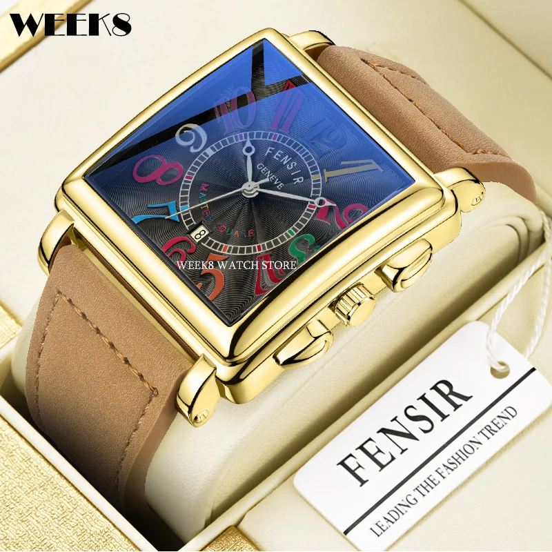 Luxury Quartz Watch for Men Watches Cool Brown Black Gold Leather Wristwatch Male Top Man Casual Leather Square Sports Clock
Luxury Quartz Watch for Men Watches Cool Brown Black Gold Leather Wristwatch Male Top Man Casual Leather Square Sports Clock