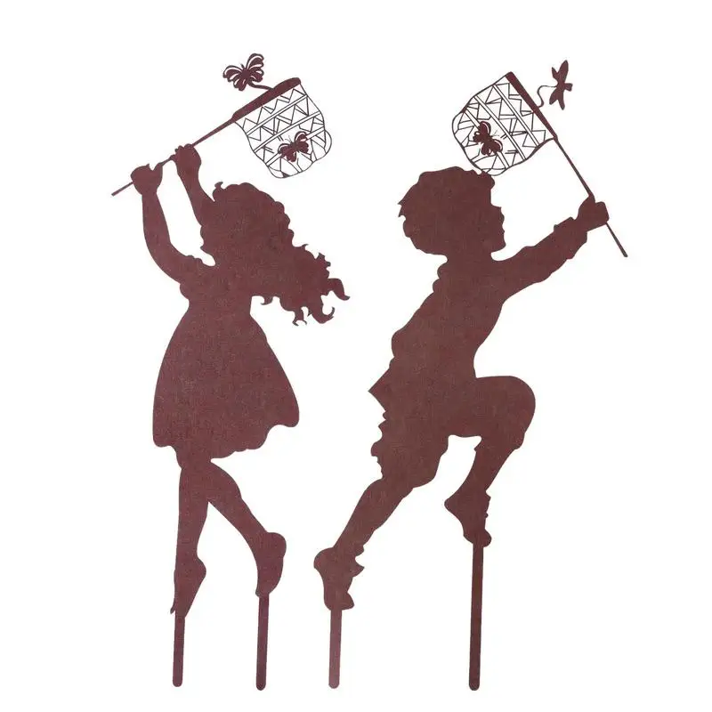 Girl Silhouette Metal Garden Decor 2Pcs Chasing Butterfly Yard Stakes Boy Girl Silhouettes Chasing Insect Garden Stakes Lawn
Girl Silhouette Metal Garden Decor 2Pcs Chasing Butterfly Yard Stakes Boy Girl Silhouettes Chasing Insect Garden Stakes Lawn