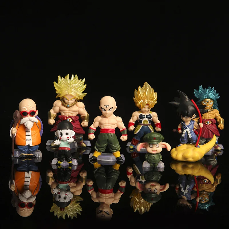 8Pcs/Set 2-6cm Anime Dragon Ball Son Goku Broly Vegeta Super Saiyan Action Figma PVC Vegetto Gohan Model Decoration Toys Gift
8Pcs/Set 2-6cm Anime Dragon Ball Son Goku Broly Vegeta Super Saiyan Action Figma PVC Vegetto Gohan Model Decoration Toys Gift