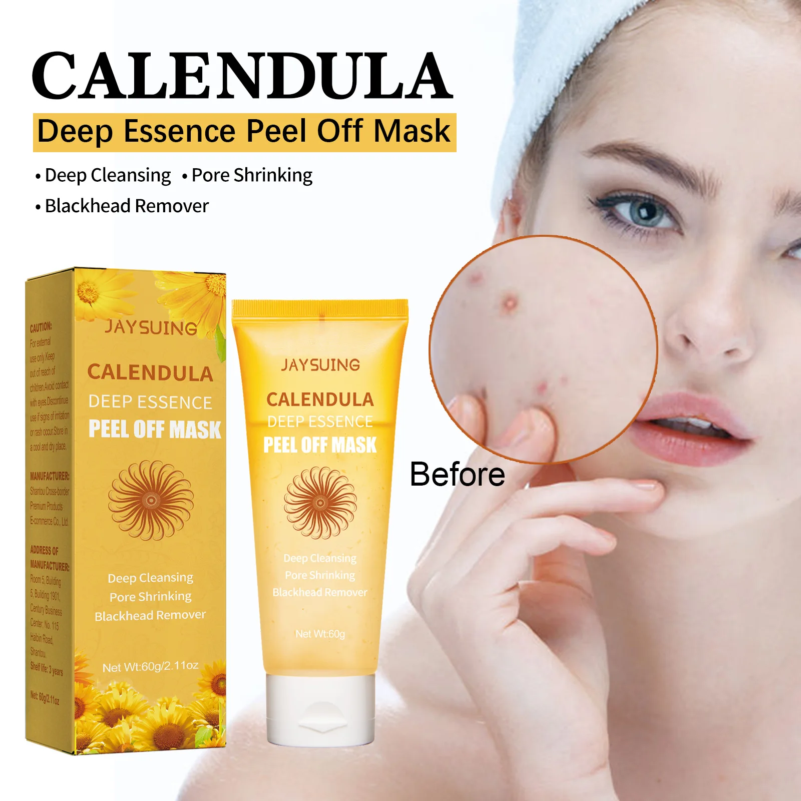 Calendula Deep Essence Peel Off Mask Cleansing Pore Shrink Blackhead Removal Exfoliation Brighten Skin Tone Refresh Oil Control
Calendula Deep Essence Peel Off Mask Cleansing Pore Shrink Blackhead Removal Exfoliation Brighten Skin Tone Refresh Oil Control