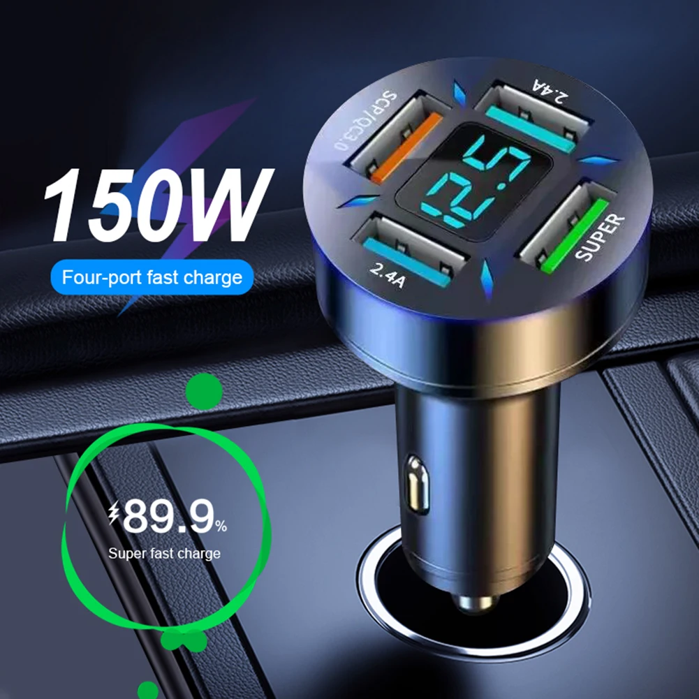 Автомобильное зарядное устройство с 4 портами USB Type-C PD 150 Вт, адаптер для быстрой зарядки для Huawei OPPO Oneplus IPhone 14 Pro Max 13 12 11 Mini XS Xiaomi
Автомобильное зарядное устройство с 4 портами USB Type-C PD 150 Вт, адаптер для быстрой зарядки для Huawei OPPO Oneplus IPhone 14 Pro Max 13 12 11 Mini XS Xiaomi