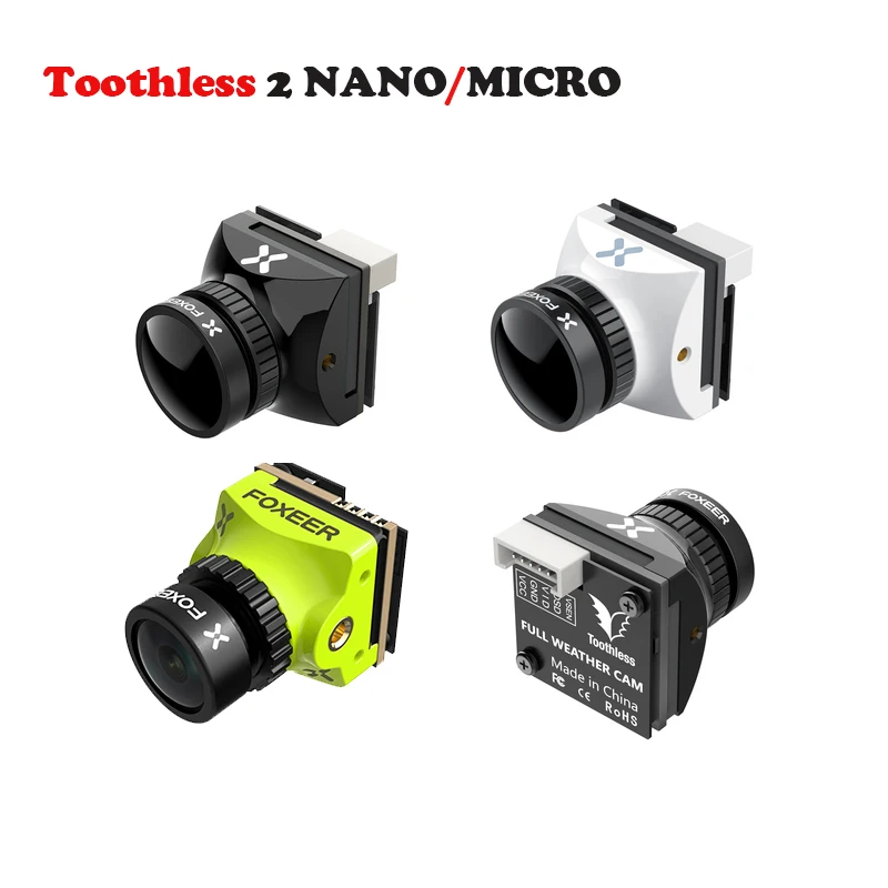 Foxeer Toothless 2 NANO/MICRO FPV Camera 1.7mm 1.8mm 2.1mm Standard/StarLight 1200TVL PAL/NTSC 4:3/16:9 FPV OSD Full Weather Cam
Foxeer Toothless 2 NANO/MICRO FPV Camera 1.7mm 1.8mm 2.1mm Standard/StarLight 1200TVL PAL/NTSC 4:3/16:9 FPV OSD Full Weather Cam