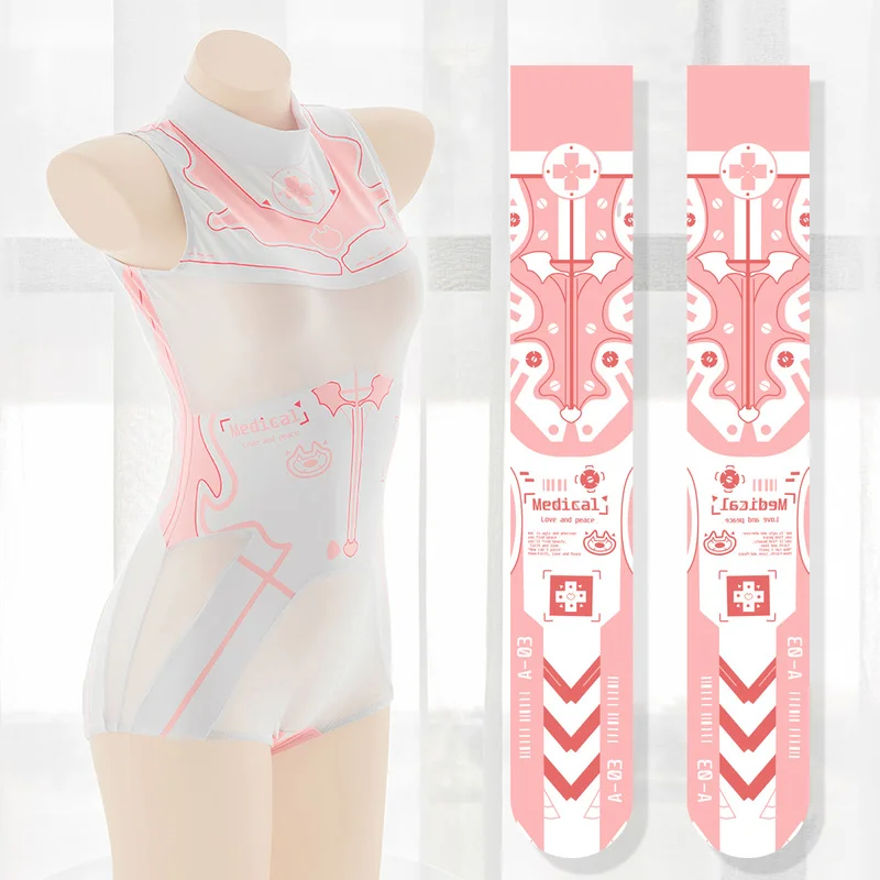 Anime Game Cyber Machinery Cosplay Sexy Women Devil Costume Sweety Nurse Sleeveless Turtleneck Bodysuit Bodycon Romper Jumpsuit
Anime Game Cyber Machinery Cosplay Sexy Women Devil Costume Sweety Nurse Sleeveless Turtleneck Bodysuit Bodycon Romper Jumpsuit