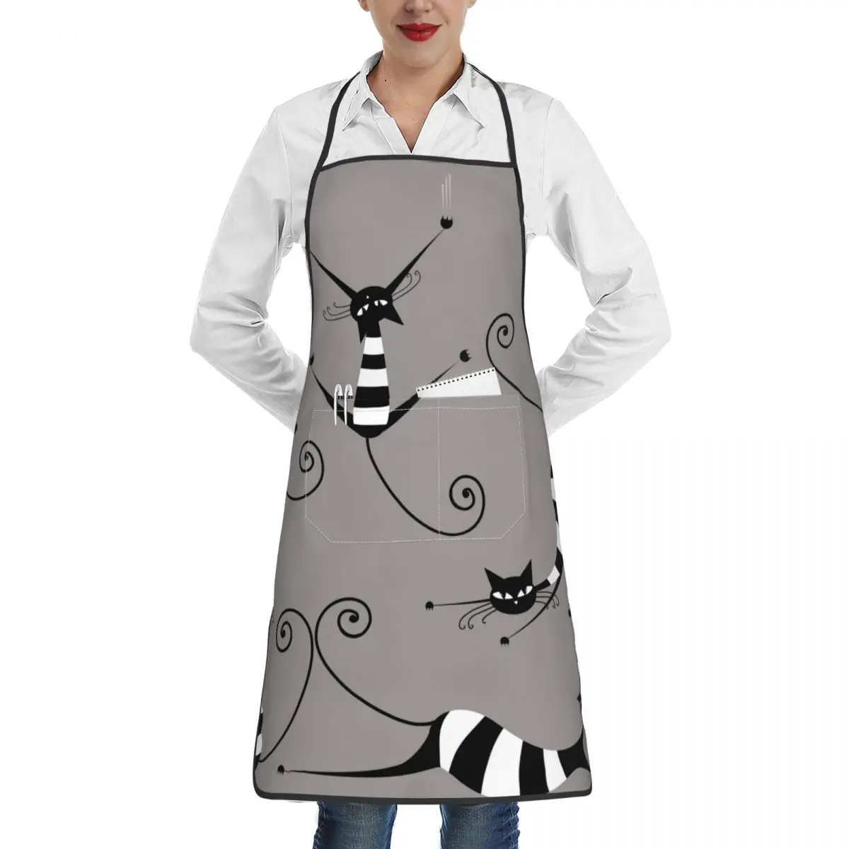 Cooking Baking Apron Cats Crazy Cats Kitchen Apron Restaurant Sleeveless Apron Male Female Household Cleaning Tool Merchandises
Cooking Baking Apron Cats Crazy Cats Kitchen Apron Restaurant Sleeveless Apron Male Female Household Cleaning Tool Merchandises