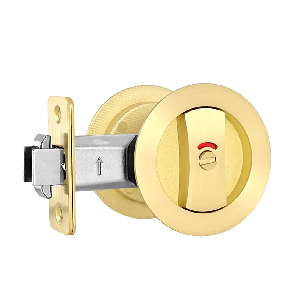 Maximize Privacy with Gold Flush Pocket Door Lock Color Indicators for Clear Indication Durable Zinc Alloy Construction
Maximize Privacy with Gold Flush Pocket Door Lock Color Indicators for Clear Indication Durable Zinc Alloy Construction