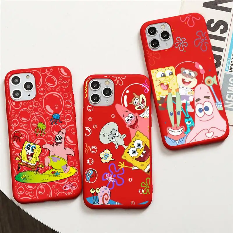 Cartoon Best Friends SpongeBob SquarePants Phone Case For iphone 14 Plus 13 12 11 Pro Max Mini XS X XR Red Cover
Cartoon Best Friends SpongeBob SquarePants Phone Case For iphone 14 Plus 13 12 11 Pro Max Mini XS X XR Red Cover