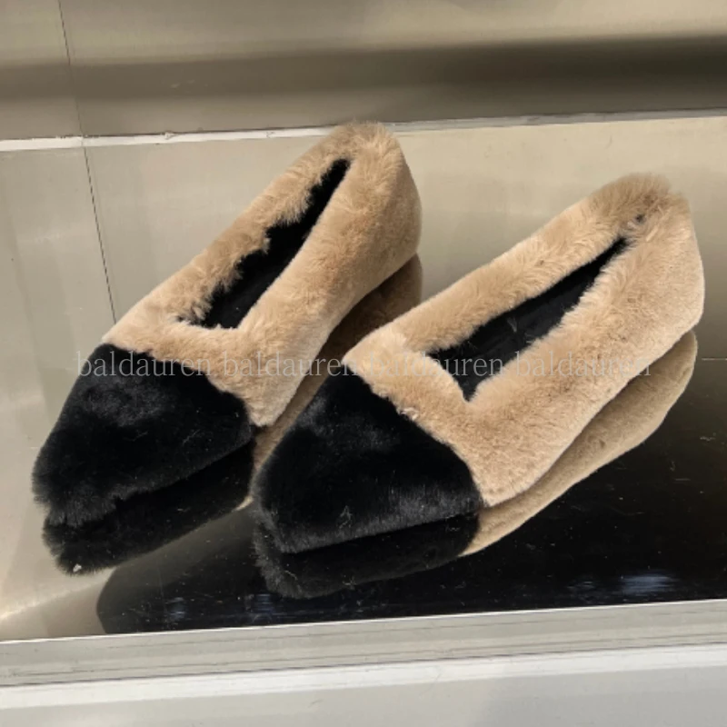 New Winter Women Flat Shoes Pointed Toe Slip On Shallow Plush Mixed Colors Fashion Casual Style Shoes
New Winter Women Flat Shoes Pointed Toe Slip On Shallow Plush Mixed Colors Fashion Casual Style Shoes