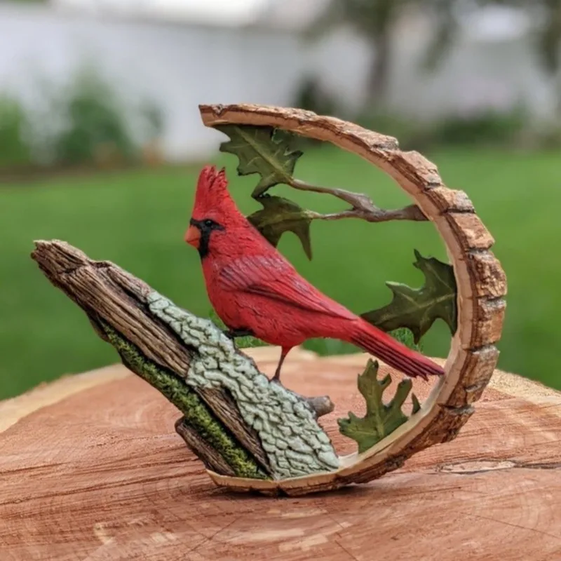 Cardinal Ornaments Cardinal Resin Carving Bird Stepping on Branches Creative Desk Decoration Garden Home Decoration Accessories
Cardinal Ornaments Cardinal Resin Carving Bird Stepping on Branches Creative Desk Decoration Garden Home Decoration Accessories