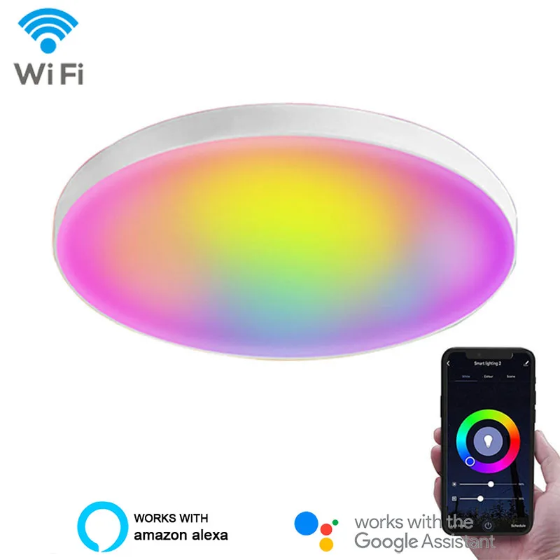 Lonsonho Tuya Smart WiFi Led Ceiling Lamps Lights 24W RGB+CCT Light Lamp Smartlife Alexa Google Home Assistant Compatibe
Lonsonho Tuya Smart WiFi Led Ceiling Lamps Lights 24W RGB+CCT Light Lamp Smartlife Alexa Google Home Assistant Compatibe