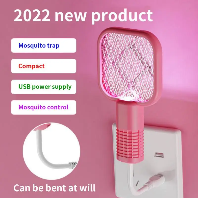 

Mosquito Killer Electric Portable Mosquito Swatter Pest Repeller Bug Zapper Racket Kills Electric Fly Anti Fly Handle Swatter