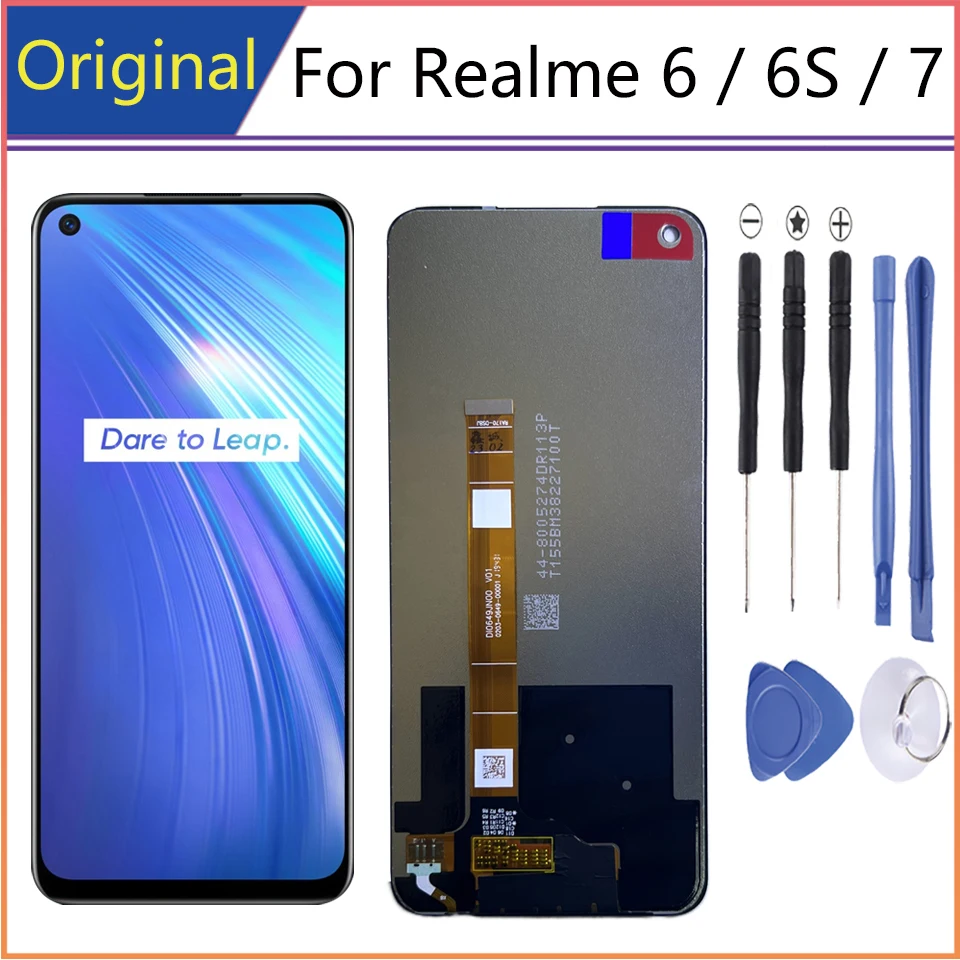 Original LCD 6.5 inch For Realme 6 6s Display With Frame For Realme 7 LCD Mobile PhoneTouch Screen Digitizer Assembly Parts
Original LCD 6.5 inch For Realme 6 6s Display With Frame For Realme 7 LCD Mobile PhoneTouch Screen Digitizer Assembly Parts