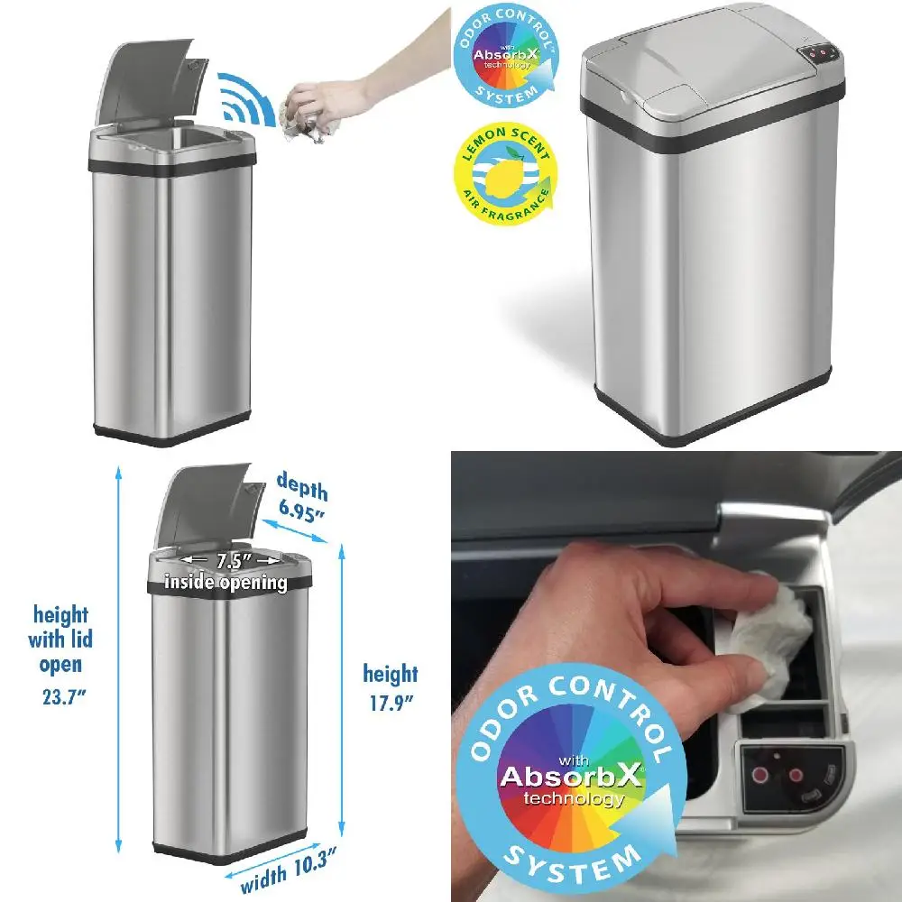 -Unique Unique Grids Design 27L Lovely Automatically Open & Close Multifunction Stainless Steel Sensor Trash Can - 27L
-Unique Unique Grids Design 27L Lovely Automatically Open & Close Multifunction Stainless Steel Sensor Trash Can - 27L