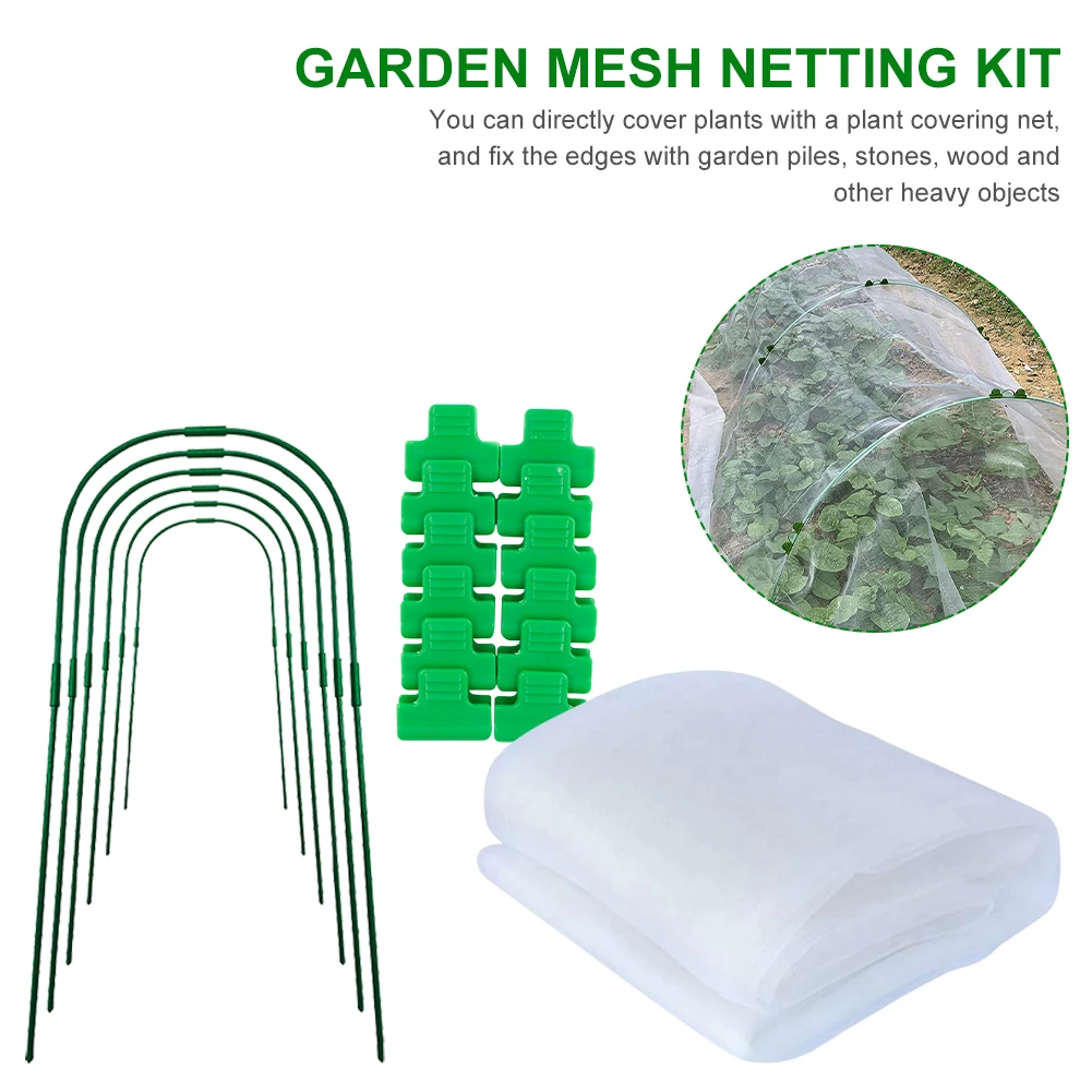 Garden Mesh Netting Kit 10x30ft Plant Cover Ultra-Fine Mesh Net with 6 Greenhouse Hoops 12 Clips Tunnel Support Hoop for Plants
Garden Mesh Netting Kit 10x30ft Plant Cover Ultra-Fine Mesh Net with 6 Greenhouse Hoops 12 Clips Tunnel Support Hoop for Plants