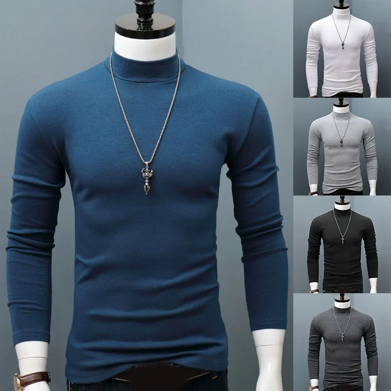 Turtle Neck Tops For Men Bottoming T-shirt Long Sleeve Turtle Neck Sweater Top T-Shirt Soft Winter Warm Fashion Sexy Boho Suéter
Turtle Neck Tops For Men Bottoming T-shirt Long Sleeve Turtle Neck Sweater Top T-Shirt Soft Winter Warm Fashion Sexy Boho Suéter