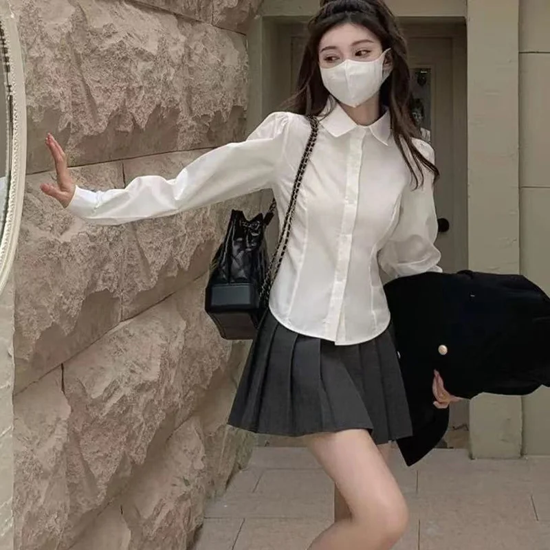 2023 Lucyever Sexy Slim Fit White Shirt Women Autumn New Preppy Style Long Sleeve Blouses Ladies Fashion Button Up Short Blouse
2023 Lucyever Sexy Slim Fit White Shirt Women Autumn New Preppy Style Long Sleeve Blouses Ladies Fashion Button Up Short Blouse