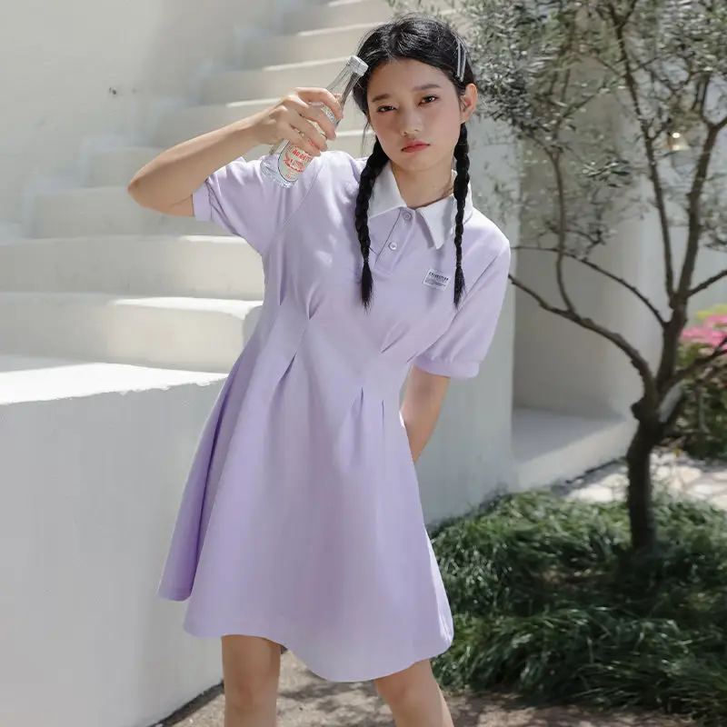 Polo Dress Women Summer Casual Solid Purple Dresses for Women Vestidos De Verano Mujer 2022 New Women's Clothing Robe Femme Y45
Polo Dress Women Summer Casual Solid Purple Dresses for Women Vestidos De Verano Mujer 2022 New Women's Clothing Robe Femme Y45