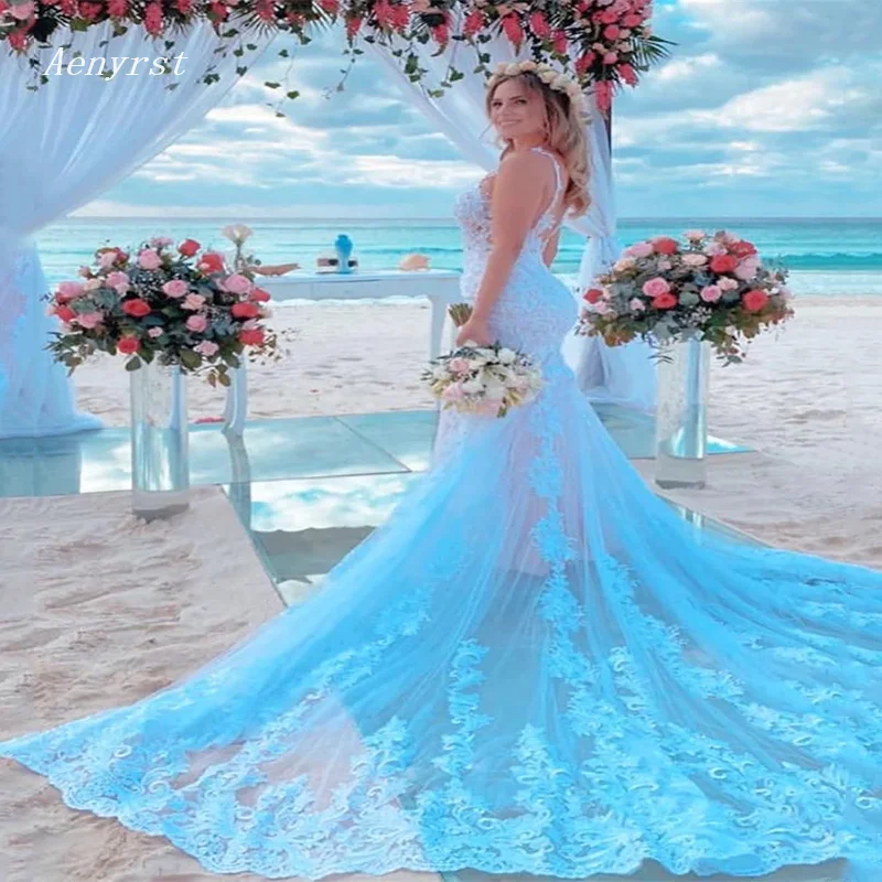Aenyrst 2024 Women's Gorgeous Cathedral Style Wedding Dress Mermaid Dress Spaghetti Strap Appliqué with Lace Style Bridal Gown.
Aenyrst 2024 Women's Gorgeous Cathedral Style Wedding Dress Mermaid Dress Spaghetti Strap Appliqué with Lace Style Bridal Gown.