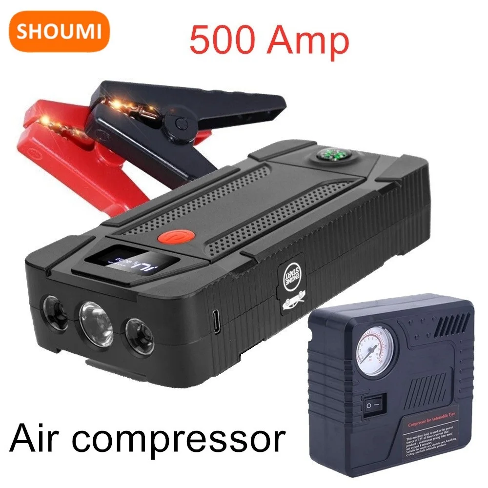 For Car 500 Amp Portable Car Jump Starter & Air Compressor 20000mA Jump Starter Booster 12V Battery Charger Power Bank Air Pump
For Car 500 Amp Portable Car Jump Starter & Air Compressor 20000mA Jump Starter Booster 12V Battery Charger Power Bank Air Pump