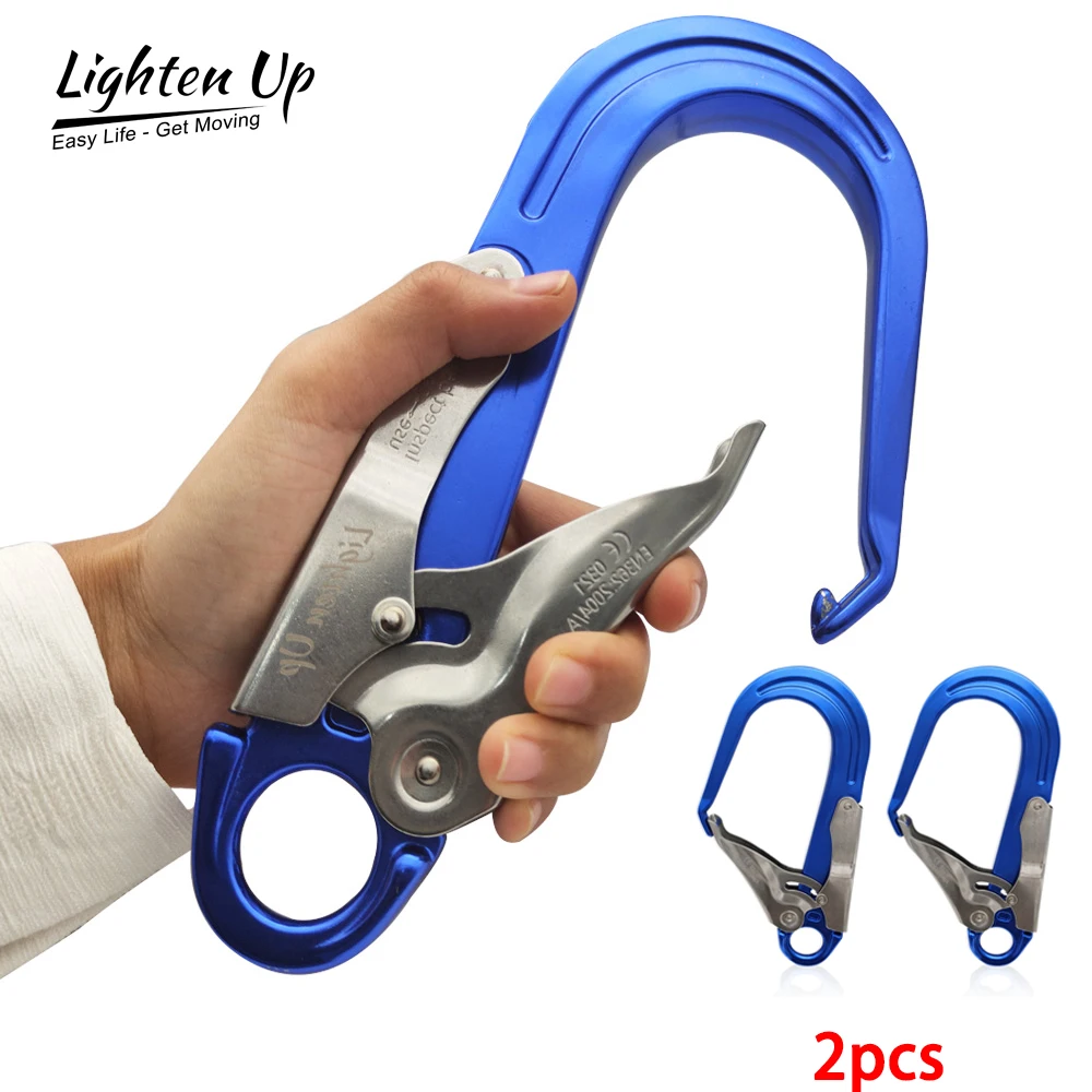 

2PC 25KN Rock Climbing Carabiner CE Certification Outdoor Mountaineering Downhill Safety Hook Buckle Working at Height Equipment