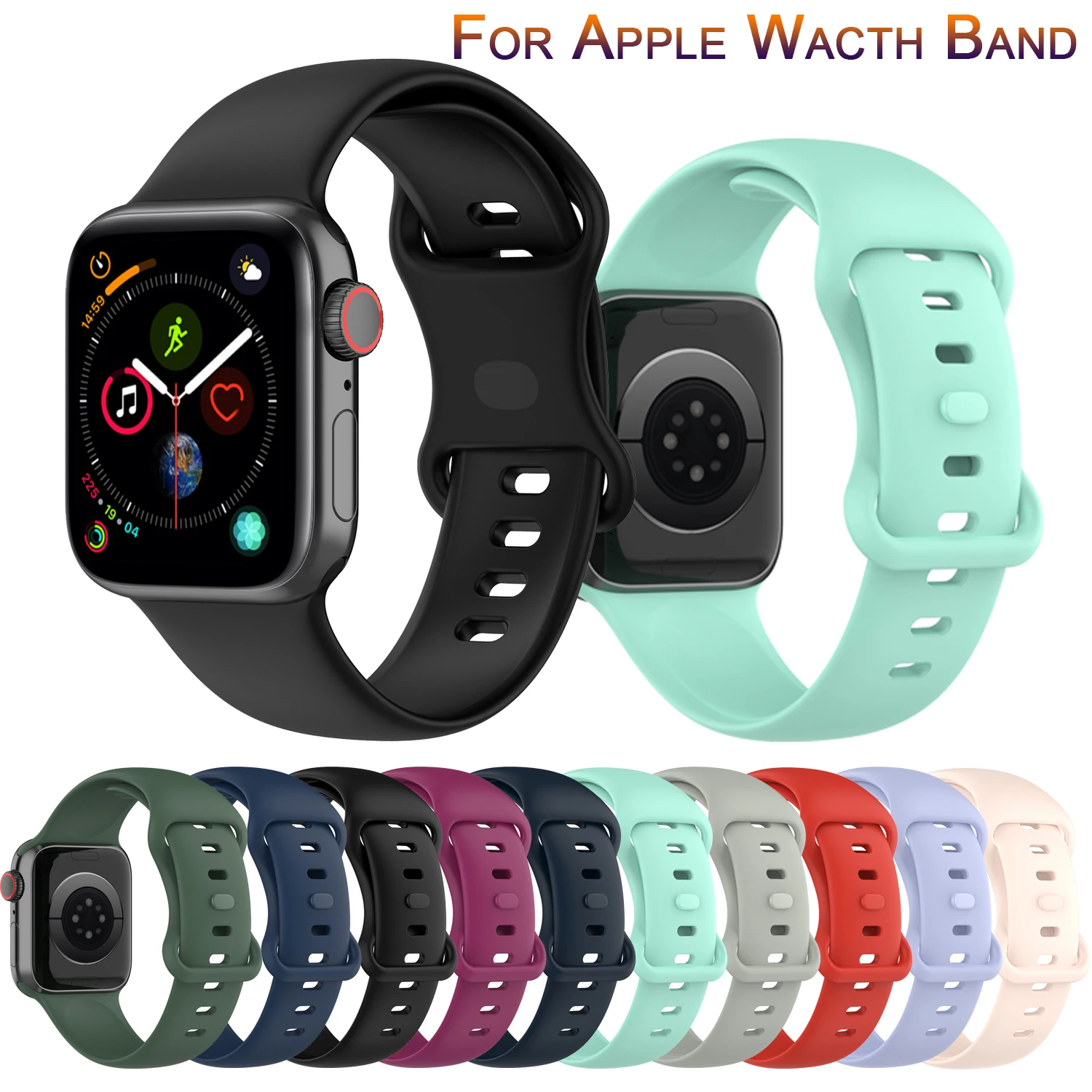 Sport For Apple Watch Se 6 5 Band 49mm 44mm 42mm Watchband Strap Bracelet Series ultra 8 7 5 4 3 40mm 38mm Accessories Correa
Sport For Apple Watch Se 6 5 Band 49mm 44mm 42mm Watchband Strap Bracelet Series ultra 8 7 5 4 3 40mm 38mm Accessories Correa