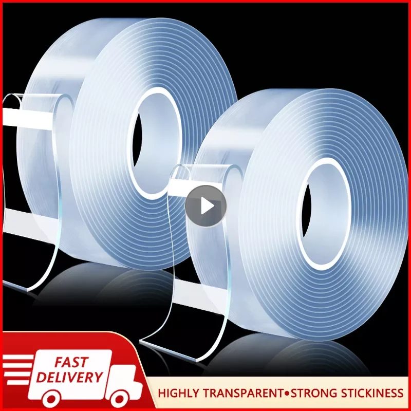 5M Double Sided Nano Tape 5M Monster Tape Double Face Wall Stickers Home Appliance 1/2M Waterproof Reusable Heat Resistant Tapes
5M Double Sided Nano Tape 5M Monster Tape Double Face Wall Stickers Home Appliance 1/2M Waterproof Reusable Heat Resistant Tapes