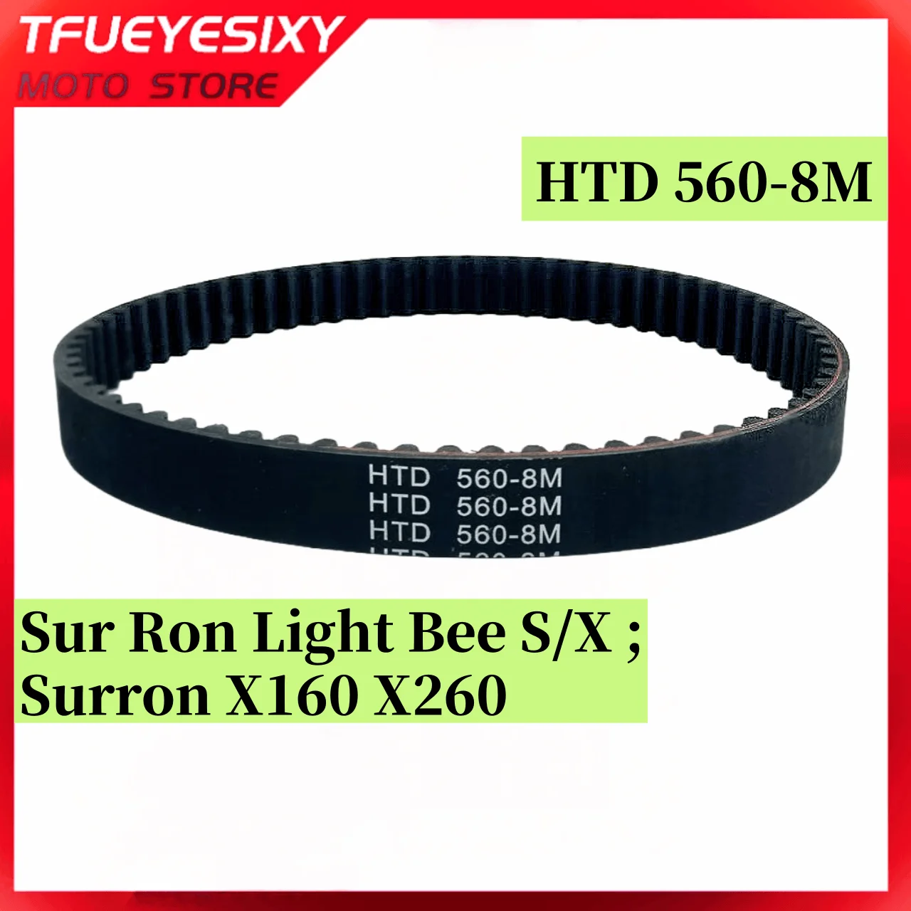 HTD560-8M и оригинальный приводной ремень Light Bee S/X для электрического мотоцикла 8M 560 для Sur-Ron Surron Sur Ron Light Bee S/X универсальный 
HTD560-8M и оригинальный приводной ремень Light Bee S/X для электрического мотоцикла 8M 560 для Sur-Ron Surron Sur Ron Light Bee S/X универсальный