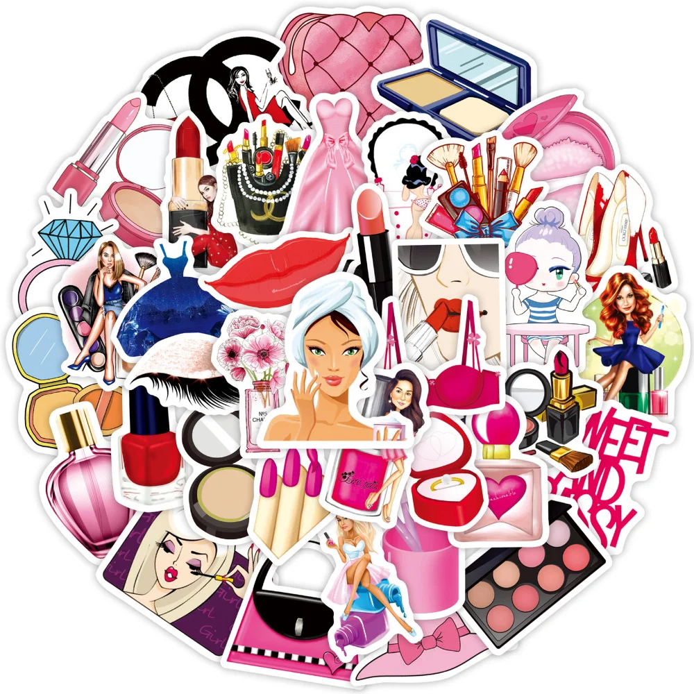 Cartoon Clothing Cosmetics Fashion Stickers for Car Laptop Luggage Phone Decal Waterproof Graffiti Sticker Toys Girls Gifts
Cartoon Clothing Cosmetics Fashion Stickers for Car Laptop Luggage Phone Decal Waterproof Graffiti Sticker Toys Girls Gifts